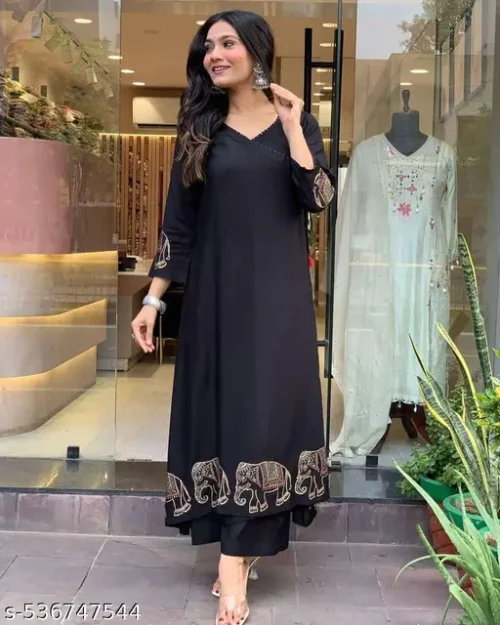 Black Anarkali Suit - Image 3