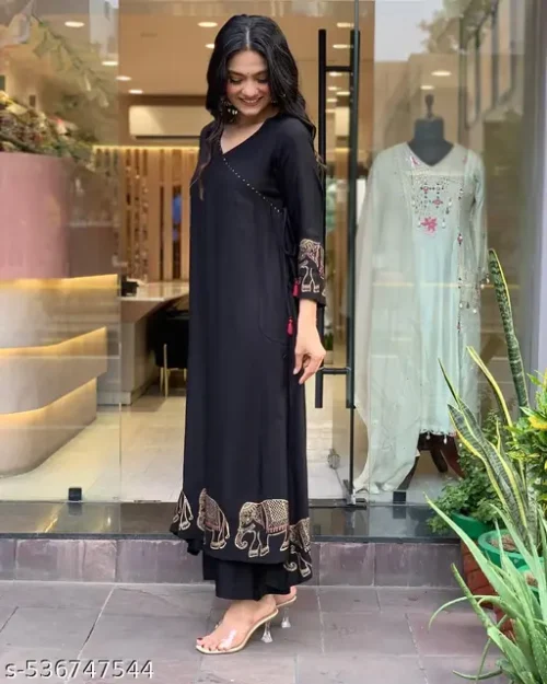 Black Anarkali Suit - Image 2